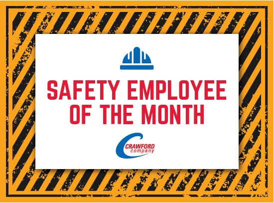 Safety employee of the month sign